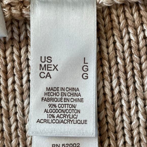 jh Collectibles Cardigan Tan Pastel Button Front Shawl Collar LG Trendy Preppy - Picture 7 of 8